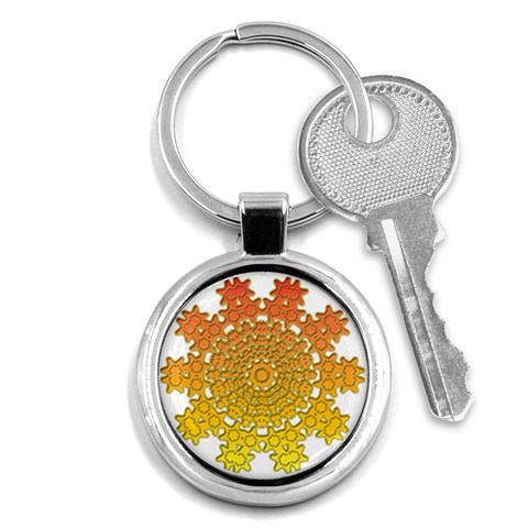 Mandala Background Image Ornament Key Chain (Round) from ArtsNow.com Front