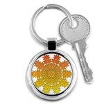 Mandala Background Image Ornament Key Chain (Round)
