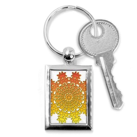 Mandala Background Image Ornament Key Chain (Rectangle) from ArtsNow.com Front