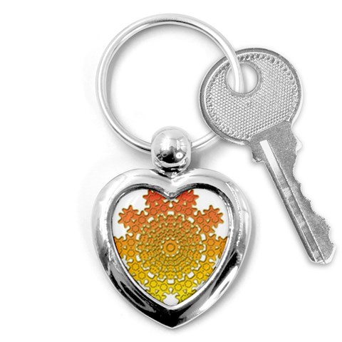 Mandala Background Image Ornament Key Chain (Heart) from ArtsNow.com Front