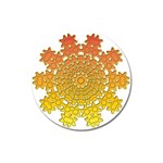 Mandala Background Image Ornament Magnet 3  (Round)