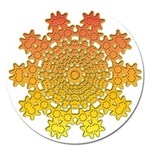 Mandala Background Image Ornament Magnet 5  (Round)