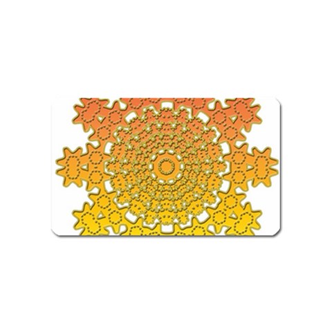 Mandala Background Image Ornament Magnet (Name Card) from ArtsNow.com Front