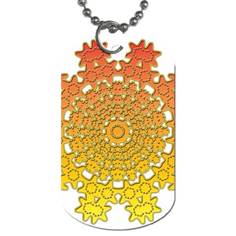 Mandala Background Image Ornament Dog Tag (Two Sides) from ArtsNow.com Front