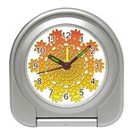 Mandala Background Image Ornament Travel Alarm Clock