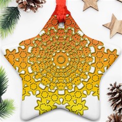 Mandala Background Image Ornament Star Ornament (Two Sides) from ArtsNow.com Back