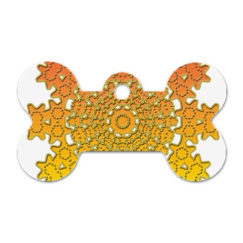 Mandala Background Image Ornament Dog Tag Bone (One Side) from ArtsNow.com Front