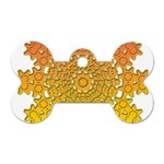Mandala Background Image Ornament Dog Tag Bone (One Side)