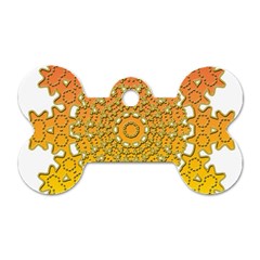 Mandala Background Image Ornament Dog Tag Bone (Two Sides) from ArtsNow.com Front