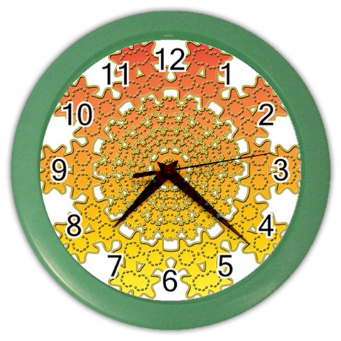 Mandala Background Image Ornament Color Wall Clock from ArtsNow.com Front