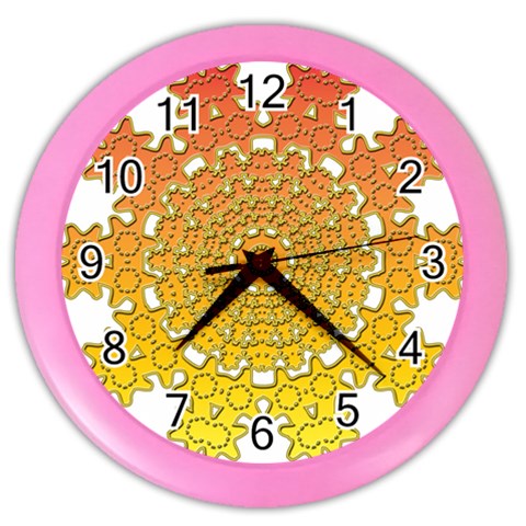 Mandala Background Image Ornament Color Wall Clock from ArtsNow.com Front