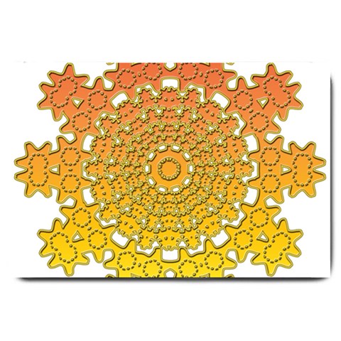 Mandala Background Image Ornament Large Doormat from ArtsNow.com 30 x20  Door Mat