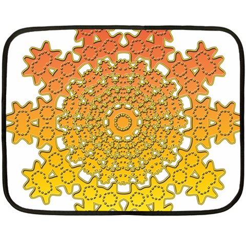 Mandala Background Image Ornament Two Sides Fleece Blanket (Mini) from ArtsNow.com 35 x27  Blanket Front