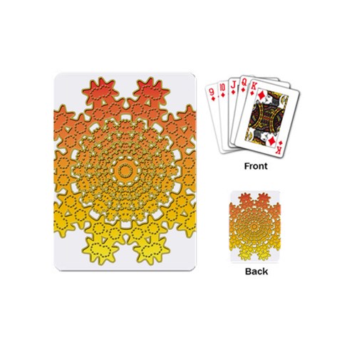 Mandala Background Image Ornament Playing Cards Single Design (Mini) from ArtsNow.com Back