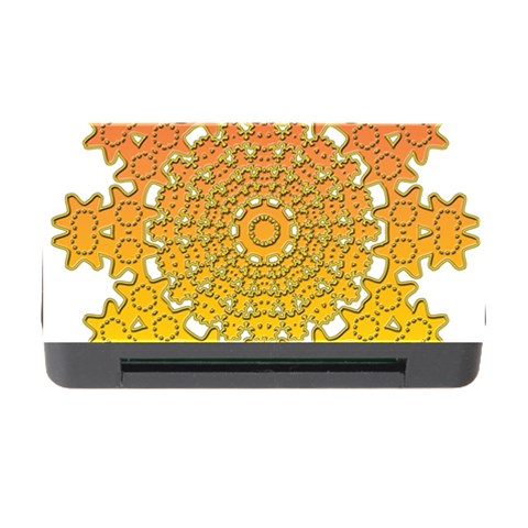 Mandala Background Image Ornament Memory Card Reader with CF from ArtsNow.com Front