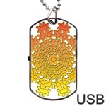 Mandala Background Image Ornament Dog Tag USB Flash (One Side)