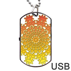 Mandala Background Image Ornament Dog Tag USB Flash (Two Sides) from ArtsNow.com Back