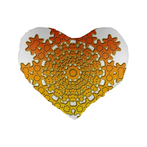 Mandala Background Image Ornament Standard 16  Premium Heart Shape Cushions from ArtsNow.com Front