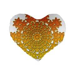 Mandala Background Image Ornament Standard 16  Premium Heart Shape Cushions from ArtsNow.com Front