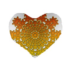 Mandala Background Image Ornament Standard 16  Premium Heart Shape Cushions from ArtsNow.com Back
