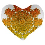 Mandala Background Image Ornament Large 19  Premium Heart Shape Cushions