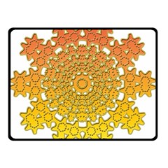 Mandala Background Image Ornament Two Sides Fleece Blanket (Small) from ArtsNow.com 45 x34  Blanket Back