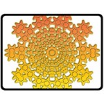 Mandala Background Image Ornament Two Sides Fleece Blanket (Large)