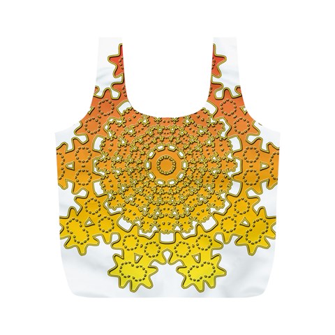 Mandala Background Image Ornament Full Print Recycle Bag (M) from ArtsNow.com Front