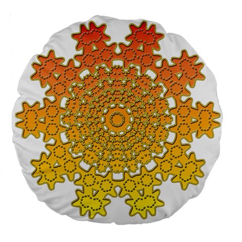 Mandala Background Image Ornament Large 18  Premium Flano Round Cushions from ArtsNow.com Front