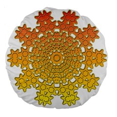 Mandala Background Image Ornament Large 18  Premium Flano Round Cushions from ArtsNow.com Back