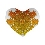 Mandala Background Image Ornament Standard 16  Premium Flano Heart Shape Cushions