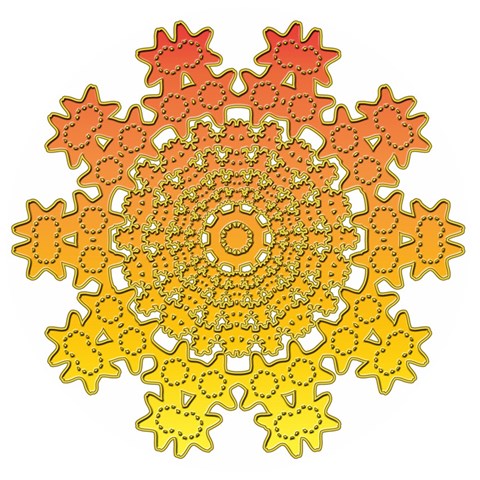 Mandala Background Image Ornament Wooden Bottle Opener (Round) from ArtsNow.com Front