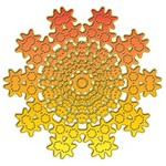 Mandala Background Image Ornament Wooden Bottle Opener (Round)