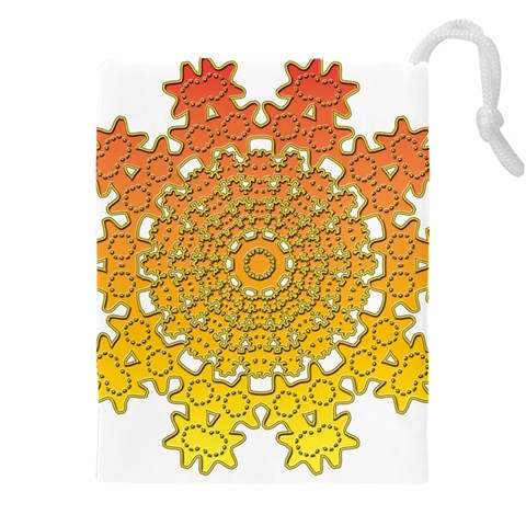 Mandala Background Image Ornament Drawstring Pouch (4XL) from ArtsNow.com Front