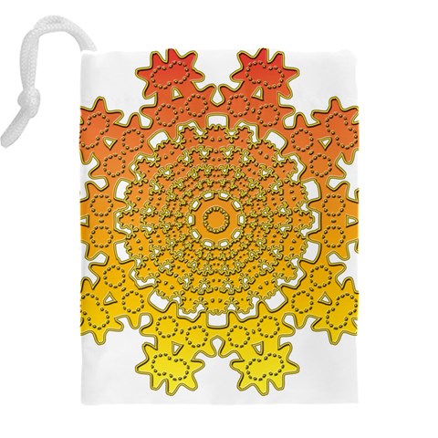 Mandala Background Image Ornament Drawstring Pouch (4XL) from ArtsNow.com Back