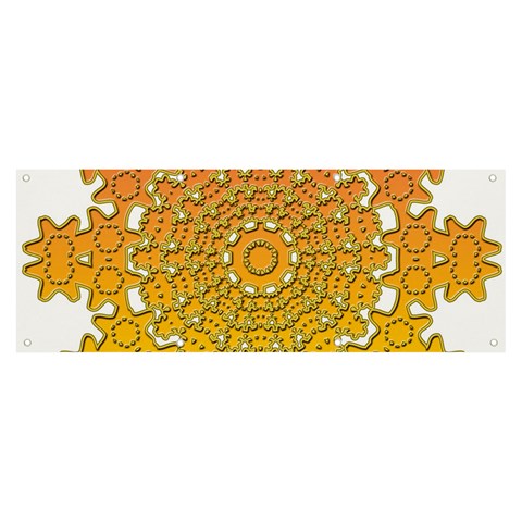 Mandala Background Image Ornament Banner and Sign 8  x 3  from ArtsNow.com Front
