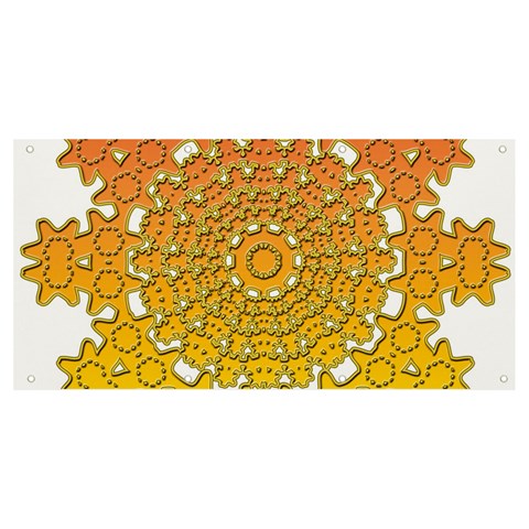 Mandala Background Image Ornament Banner and Sign 8  x 4  from ArtsNow.com Front