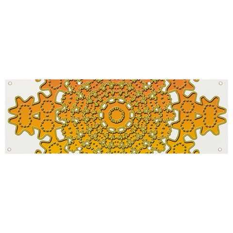 Mandala Background Image Ornament Banner and Sign 9  x 3  from ArtsNow.com Front