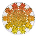 Mandala Background Image Ornament Round Glass Fridge Magnet (4 pack)