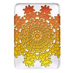 Mandala Background Image Ornament Rectangular Glass Fridge Magnet (4 pack)