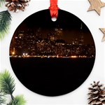 San Fransisco Usa California Water Round Ornament (Two Sides)