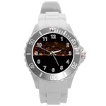 San Fransisco Usa California Water Round Plastic Sport Watch (L)