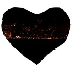 San Fransisco Usa California Water Large 19  Premium Heart Shape Cushions