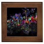 Grunge Paint Splatter Splash Ink Framed Tile