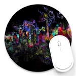 Grunge Paint Splatter Splash Ink Round Mousepad
