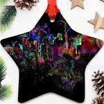 Grunge Paint Splatter Splash Ink Ornament (Star)
