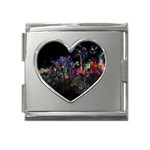 Grunge Paint Splatter Splash Ink Mega Link Heart Italian Charm (18mm)