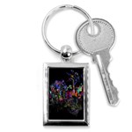 Grunge Paint Splatter Splash Ink Key Chain (Rectangle)