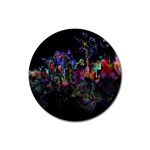 Grunge Paint Splatter Splash Ink Rubber Round Coaster (4 pack)