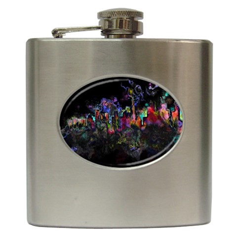 Grunge Paint Splatter Splash Ink Hip Flask (6 oz) from ArtsNow.com Front